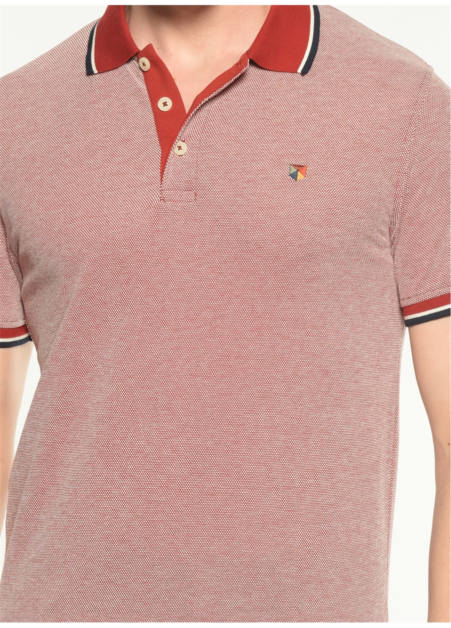 Jack & Jones Düz Koyu Kırmızı Erkek Polo T-Shirt 12169064_JPRBLUWIN POLO SS_4