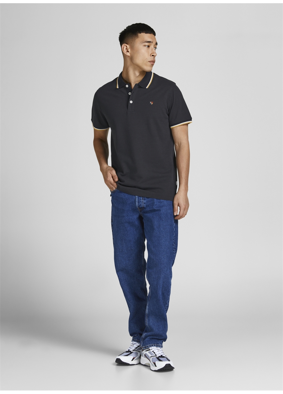 Jack & Jones Düz Siyah Erkek Polo T-Shirt 12169064_JPRBLUWIN POLO SS_2