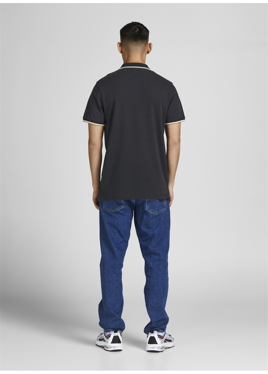 Jack & Jones Düz Siyah Erkek Polo T-Shirt 12169064_JPRBLUWIN POLO SS_3