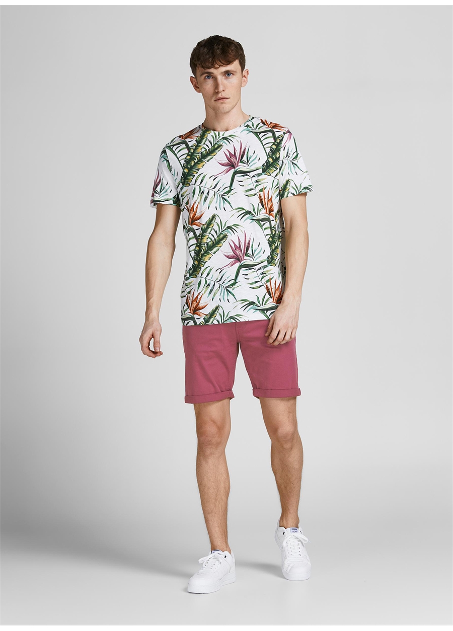 Jack & Jones Normal Koyu Pembe Erkek Şort 12201546_JPSTRICK JJORIGINAL_1