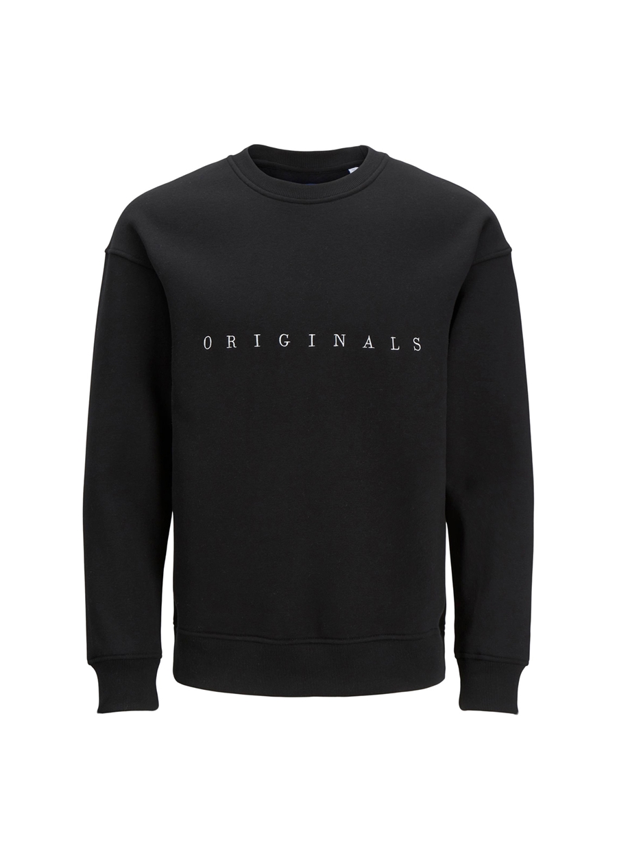 Jack & Jones O Yaka Siyah Erkek Sweatshırt 12204796_JORCOPENHAGEN BIG SWEAT_5