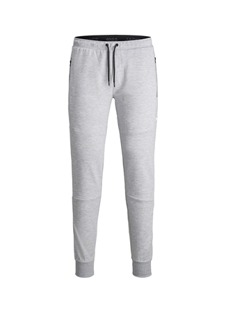 Jack & Jones 12184970_Jpstwill Jjair Sweatpants Normal Bel Slim Fit Düz Açık Gri Erkek Eşofman Altı_6