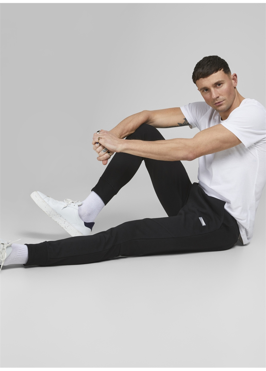 Jack & Jones 12184970_Jpstwill Jjair Sweatpants Normal Bel Slim Fit Düz Siyah Erkek Eşofman Altı_3