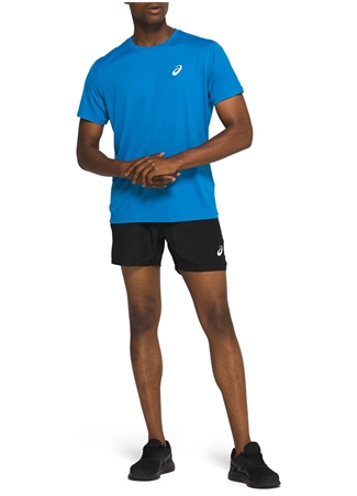 Asics 2011C341-400 Core O Yaka Normal Kalıp Düz Lacivert Erkek T-Shirt_5