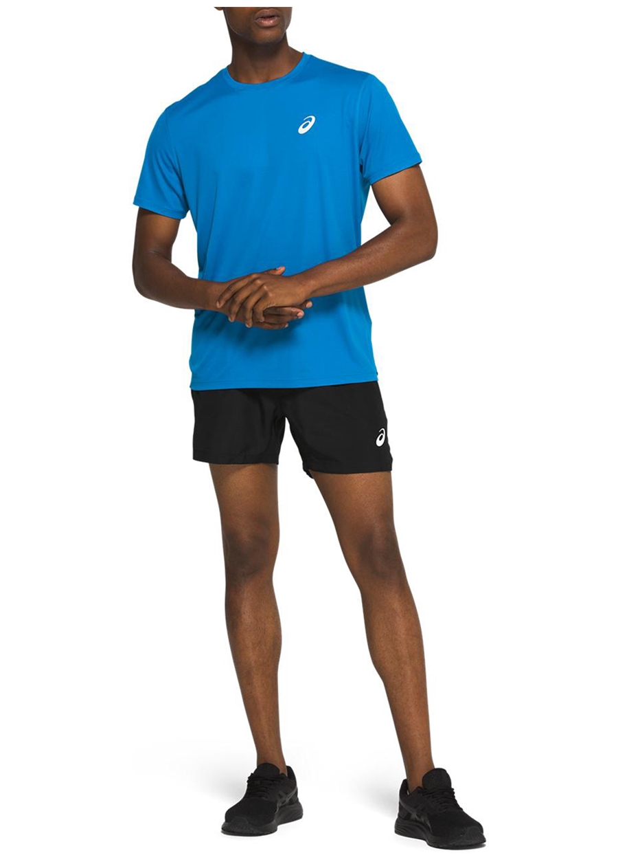 Asics 2011C341-400 Core O Yaka Normal Kalıp Düz Lacivert Erkek T-Shirt_5