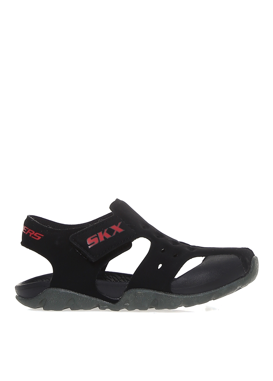 Skechers 92330N Bkcc Side Wave Siyah - Gri Erkek Çocuk Sandalet