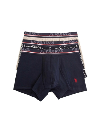 U.S. Polo Assn. Lacivert Erkek Boxer 3'Lü Boxer_2