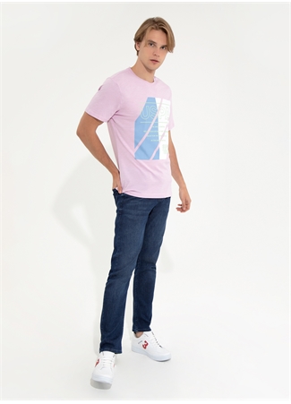 U.S. Polo Assn. Bisiklet Yaka Pembe Erkek T-Shirt SEAR_3