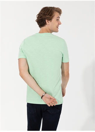 U.S. Polo Assn. Bisiklet Yaka Mint Erkek T-Shirt SAND_4