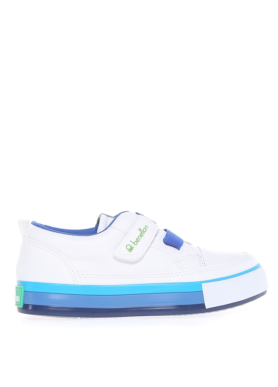 Benetton Beyaz - Mavi Erkek Çocuk Yürüyüş Ayakkabısı BN-30441 688
