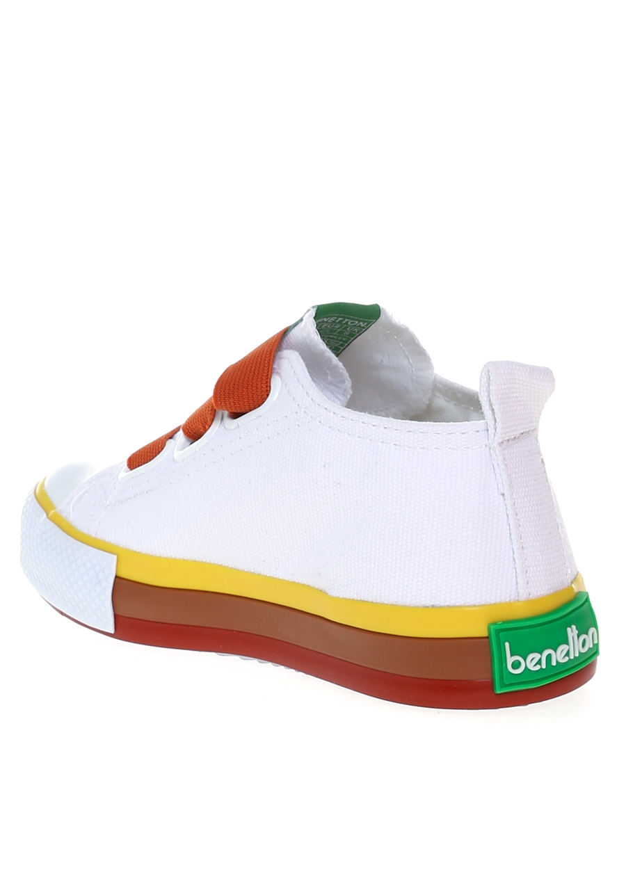 Benetton Beyaz - Turuncu Kız Çocuk Yürüyüş Ayakkabısı BN-30649 452--_1