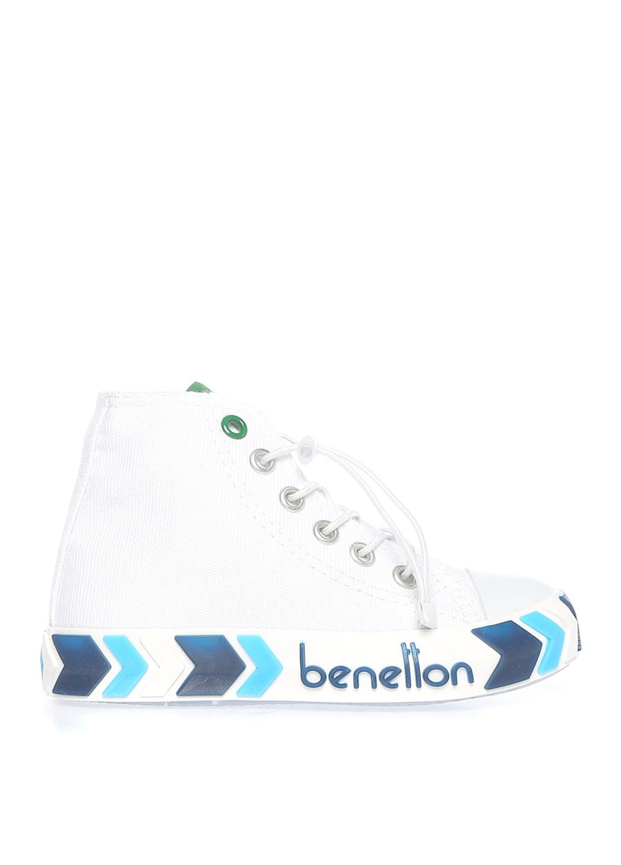 Benetton Beyaz - Lacivert Erkek Çocuk Keten Yürüyüş Ayakkabısı BN-30647 313