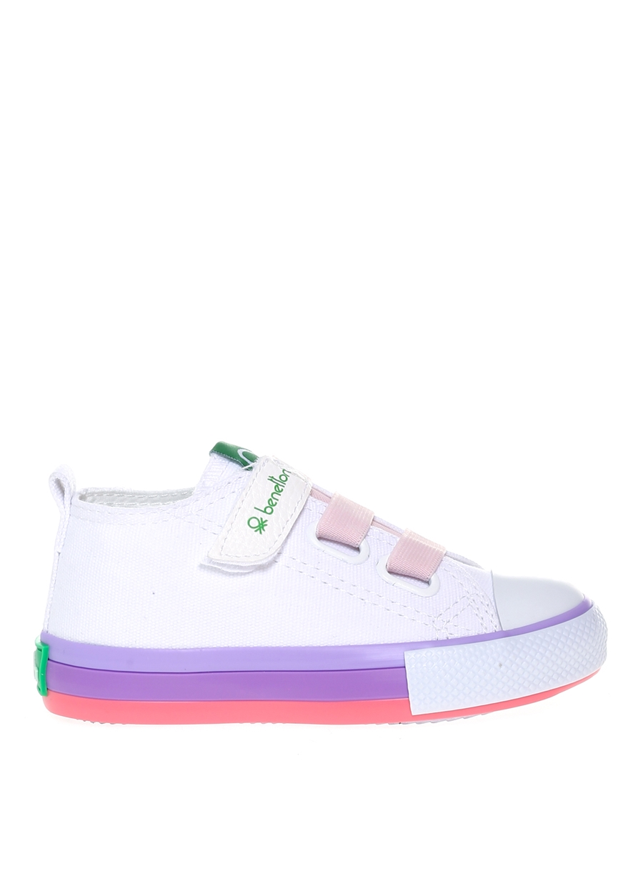 Benetton Beyaz - Pembe Kız Çocuk Keten Yürüyüş Ayakkabısı BN-30649 177
