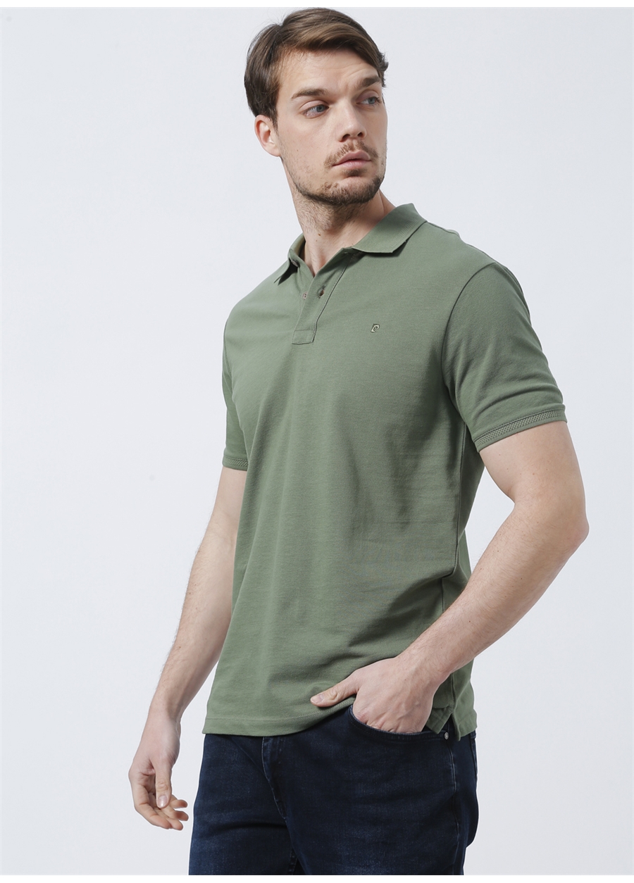 Pierre Cardin Polo Yaka Düz Yeşil Erkek Polo T-Shirt EARTH_2