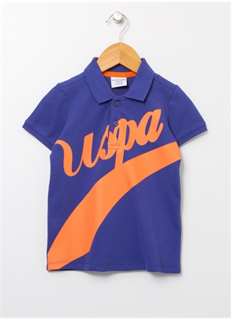 U.S. Polo Assn. Baskılı Mavi Erkek Çocuk Polo T-Shirt CABELKIDS_0