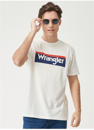 Wrangler O Yaka Baskılı Kırık Beyaz Erkek T-Shirt W7H4D3737_6