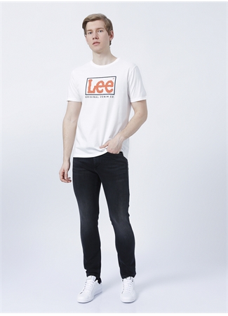 Lee L68tysmk O Yaka Regular Fit Baskılı Kırık Beyaz Erkek T-Shirt_1