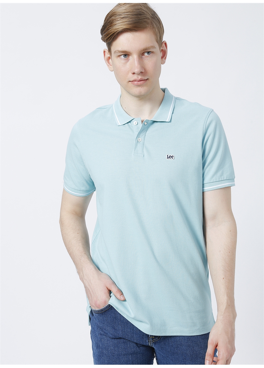 Lee Açık Mavi Erkek Polo T-Shirt L61ARLUD_ Polo T-Shirt