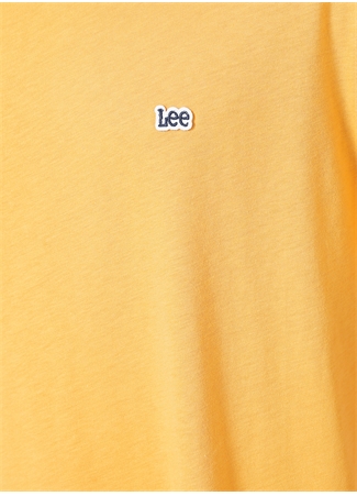 Lee L60UFQ200_Logo Bisiklet Yaka Regular Fit Baskılı Sarı Erkek T-Shirt_4