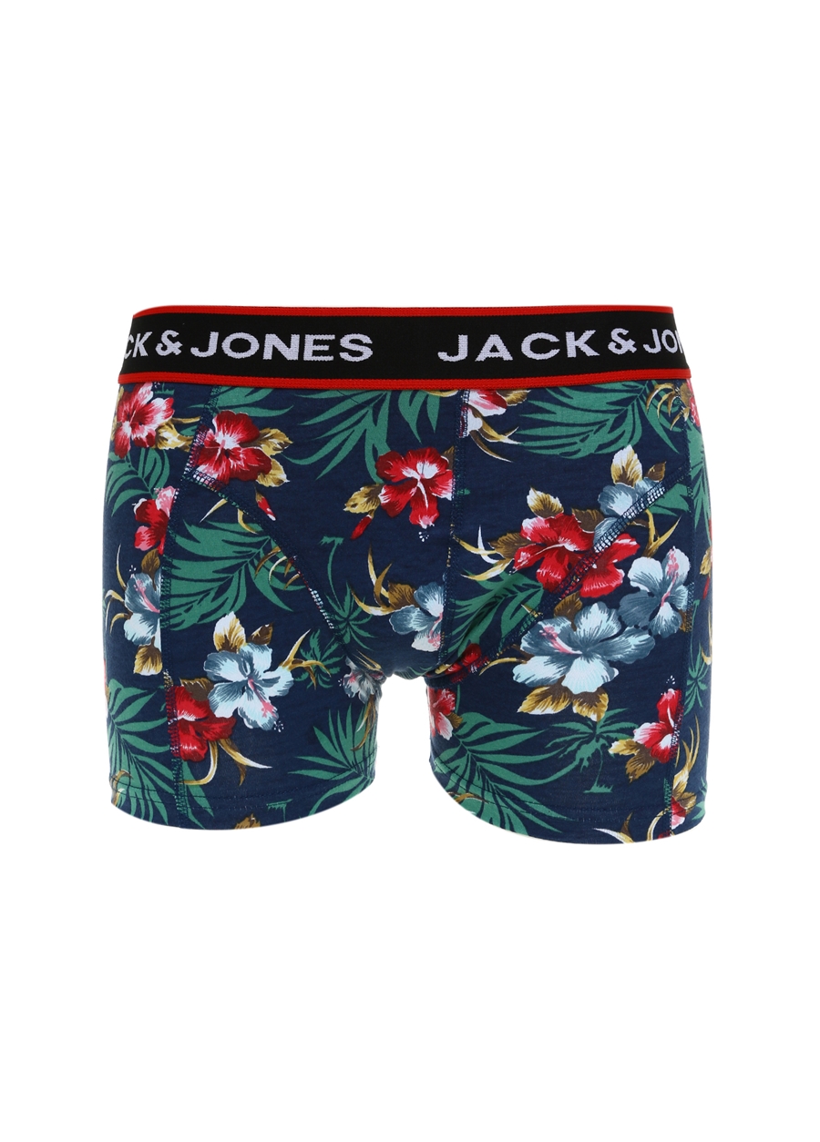 Jack & Jones 12225697_Jaclittle Trunks Try Normal Bel Desenli Koyu Yeşil Erkek Boxer
