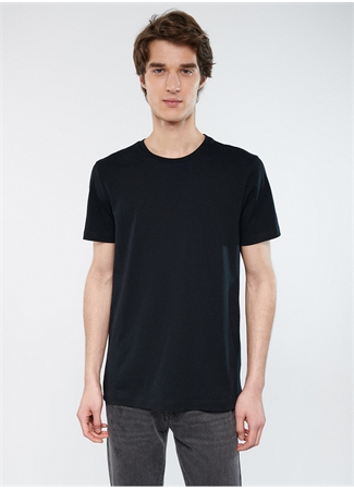 Mavi M066901-900 Bisiklet Yaka Slim Fit Düz Siyah Erkek T-Shirt_2