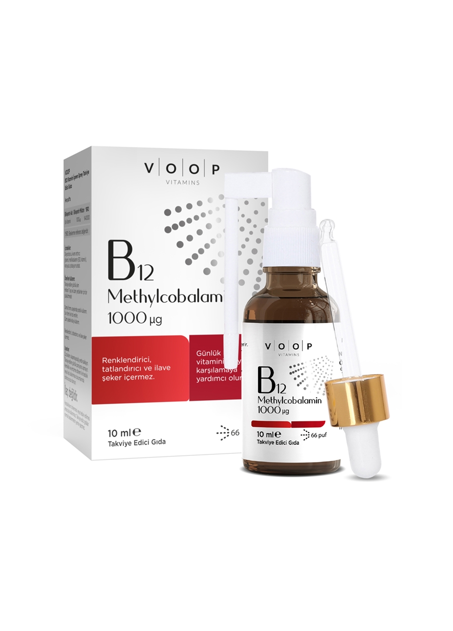 Voop Vitamin B12 Methylcobalamin 1000 Mg Sprey-Damla 10 Ml