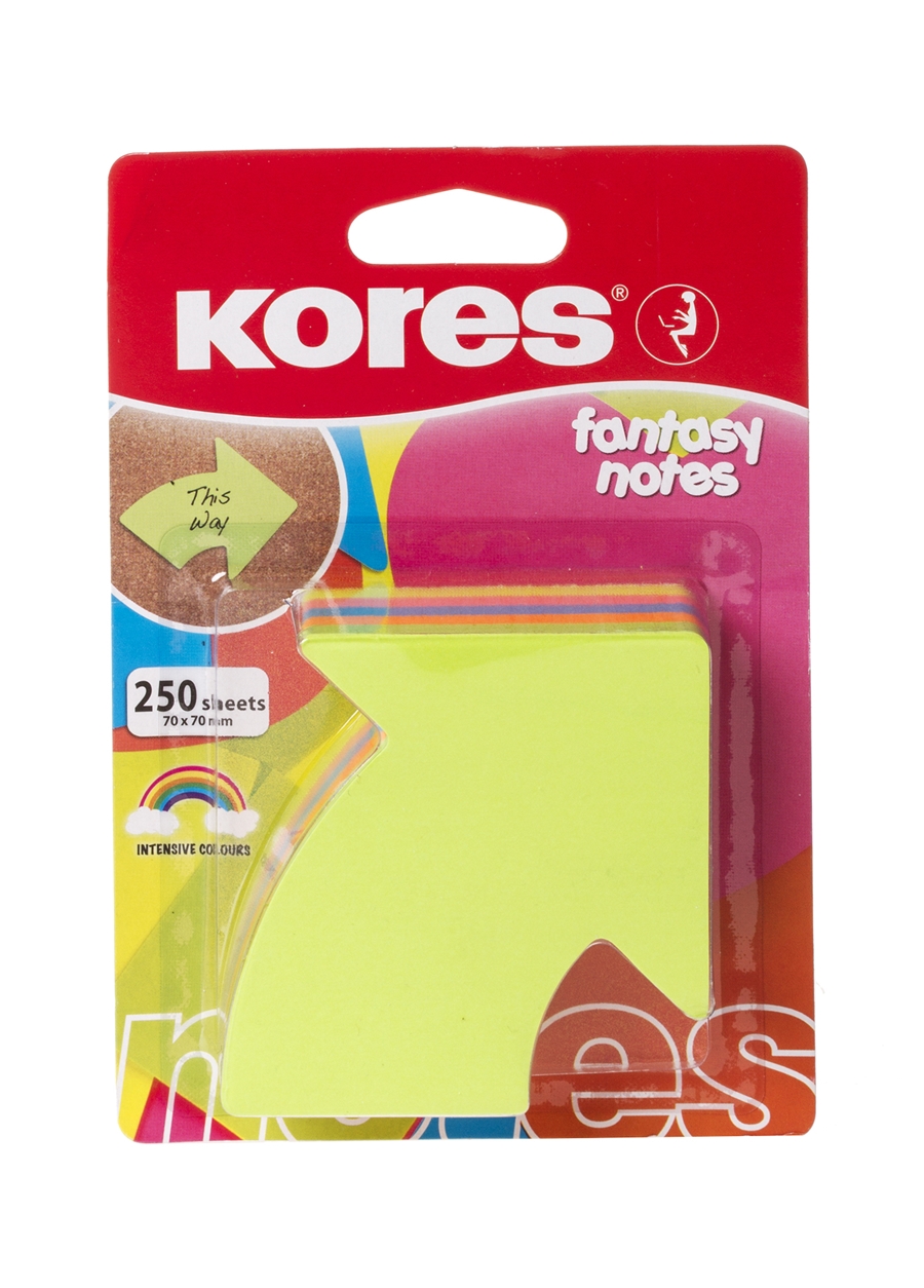 Kores Çok Renkli Çocuk Not Kağıdı Not Kağıdı 70X70mm 250 Yaprak