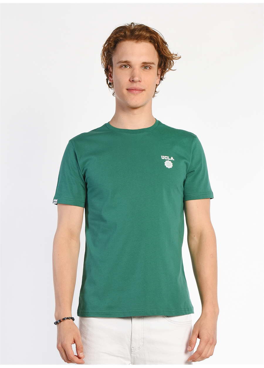 Ucla Bisiklet Yaka Yeşil Erkek T-Shirt BASS