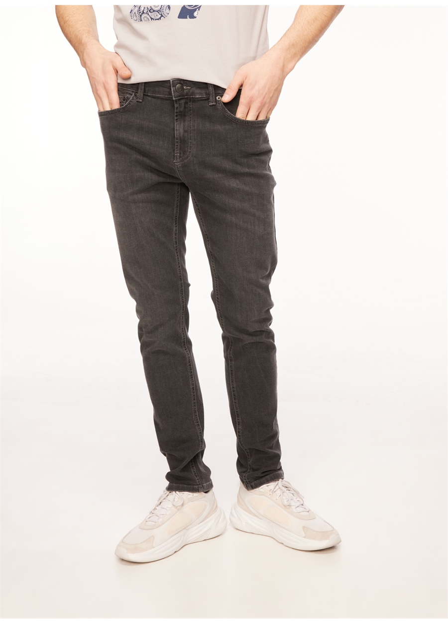 Aeropostale Standart Bel Düz Paça Skinny Fit Antrasit Erkek Denim Pantolon E-SKINNY_1