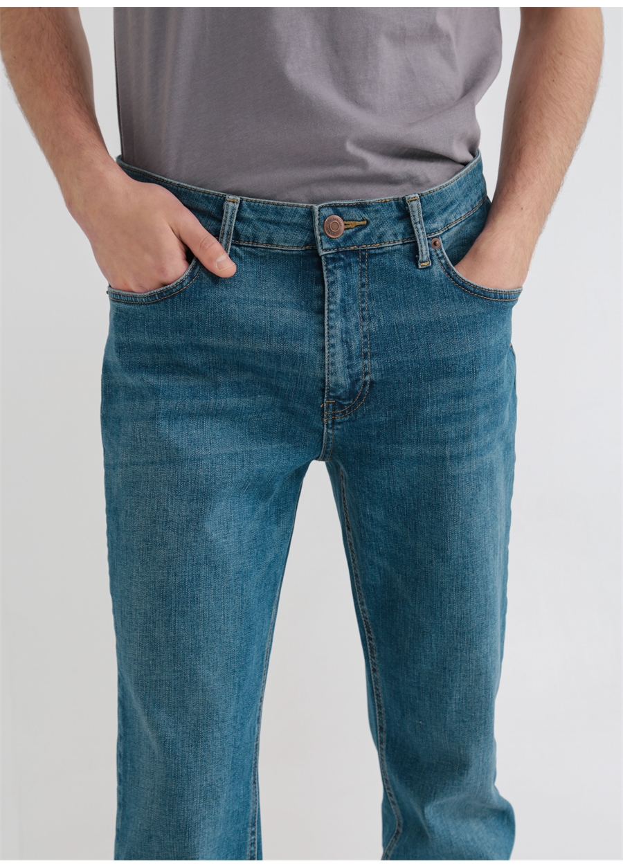 Aeropostale Standart Bel Düz Paça Standart İndigo Erkek Denim Pantolon E-STRAIGT-01_4