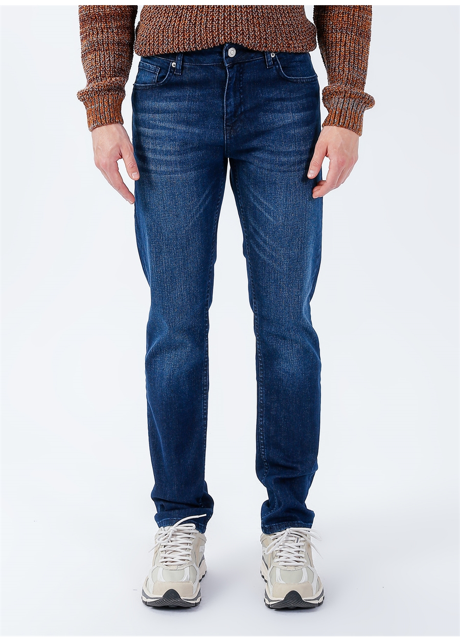 Aeropostale Standart Bel Düz Paça Slim Fit İndigo Erkek Denim Pantolon E-SLIM FIT-03_1