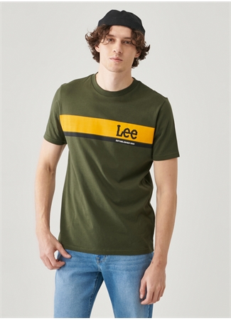 Lee Haki Erkek T-Shirt Lightweight SS Graphic Cneck Tee_1