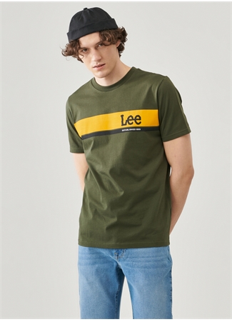 Lee Haki Erkek T-Shirt Lightweight SS Graphic Cneck Tee_2