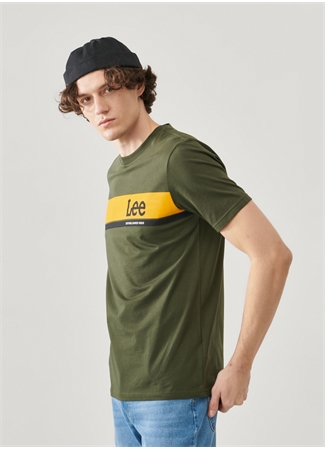 Lee Haki Erkek T-Shirt Lightweight SS Graphic Cneck Tee_3