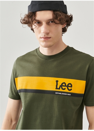 Lee Haki Erkek T-Shirt Lightweight SS Graphic Cneck Tee_4