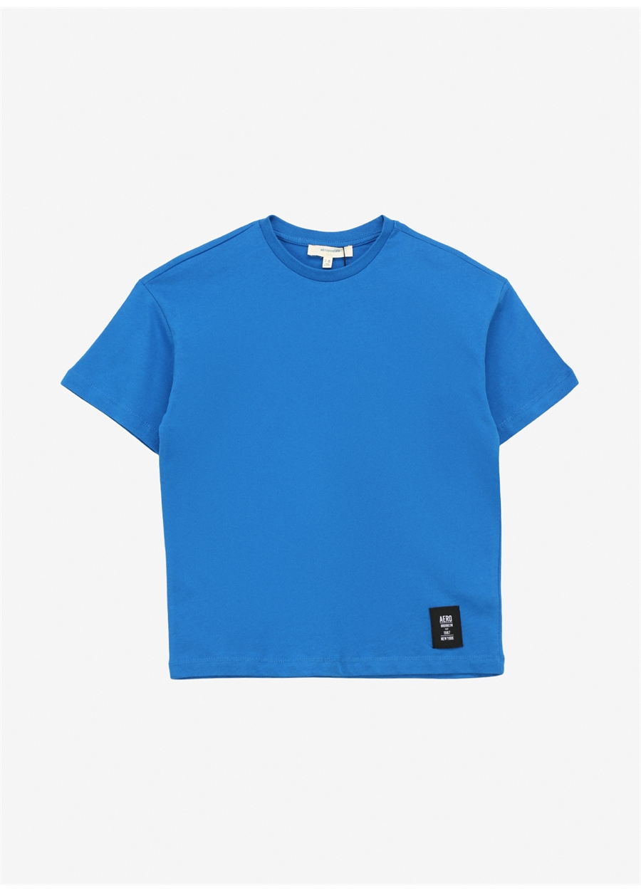 Aeropostale Baskılı Mavi Erkek Çocuk T-Shirt 22WAB42