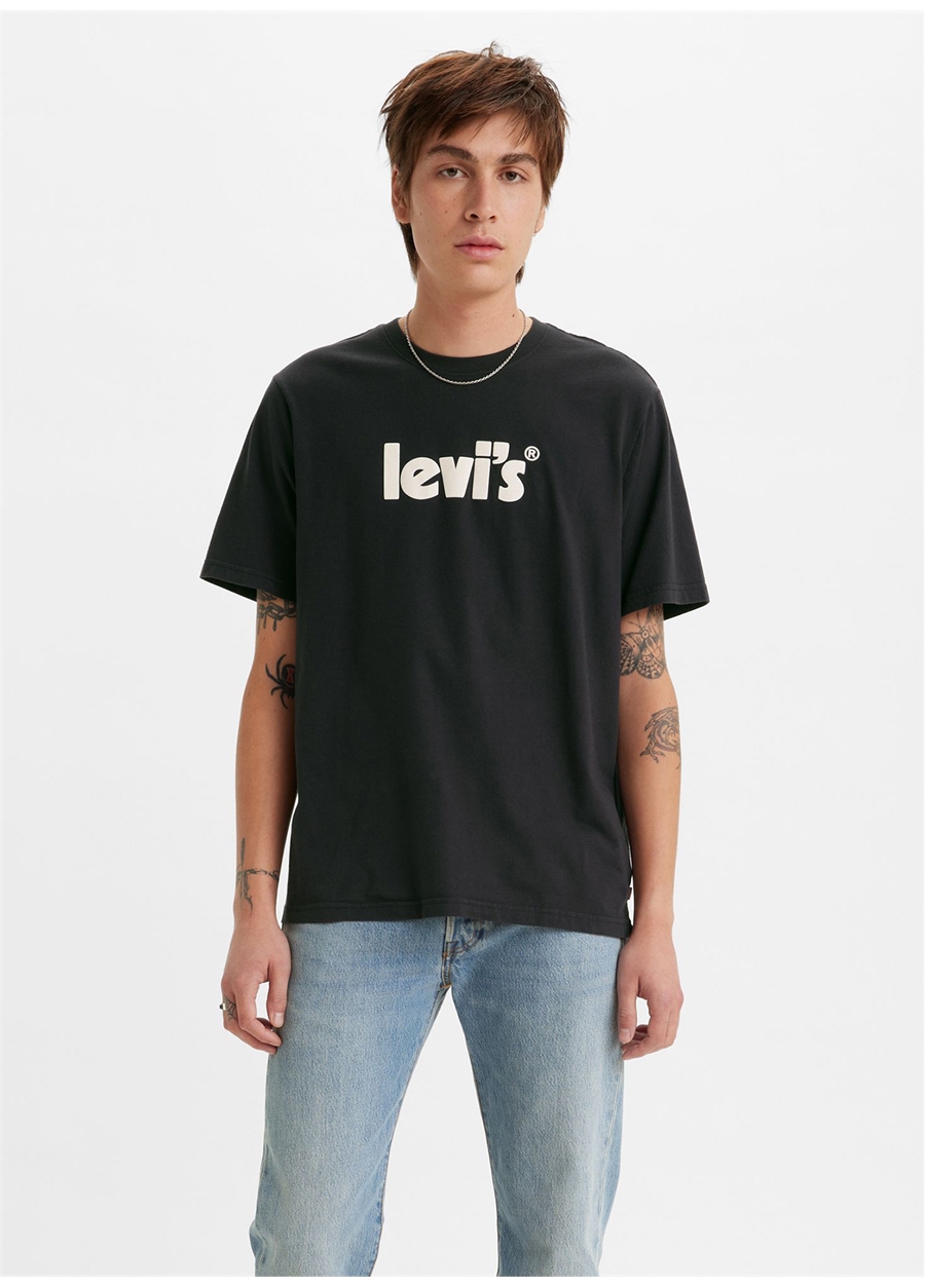 Levis Bisiklet Yaka Baskılı Siyah Erkek T-Shirt 16143-0391MT-GRAPHIC TEES