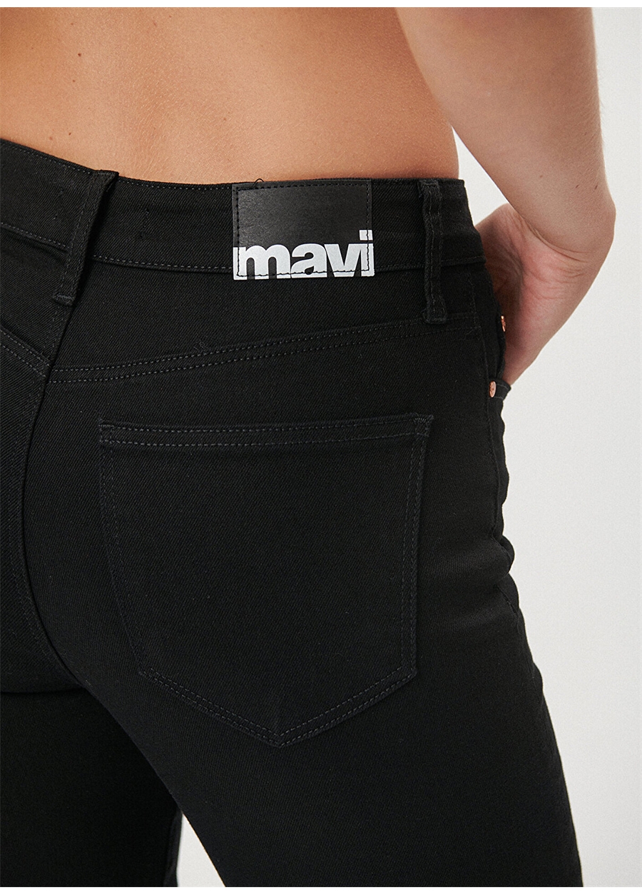 Mavi CINDY Black 90'S Yüksek Bel Dar Paça Mom Fit Siyah Kadın Denim Pantolon M100277-82292_6