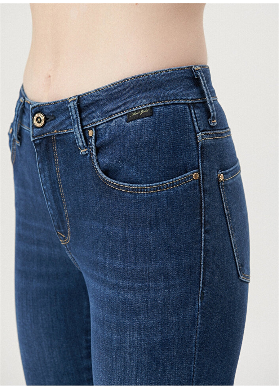 Mavi TESS Indigo GOLD PREM Normal Bel Ankle Paça Skinny Fit Kadın Denim Pantolon M100328-82232_4