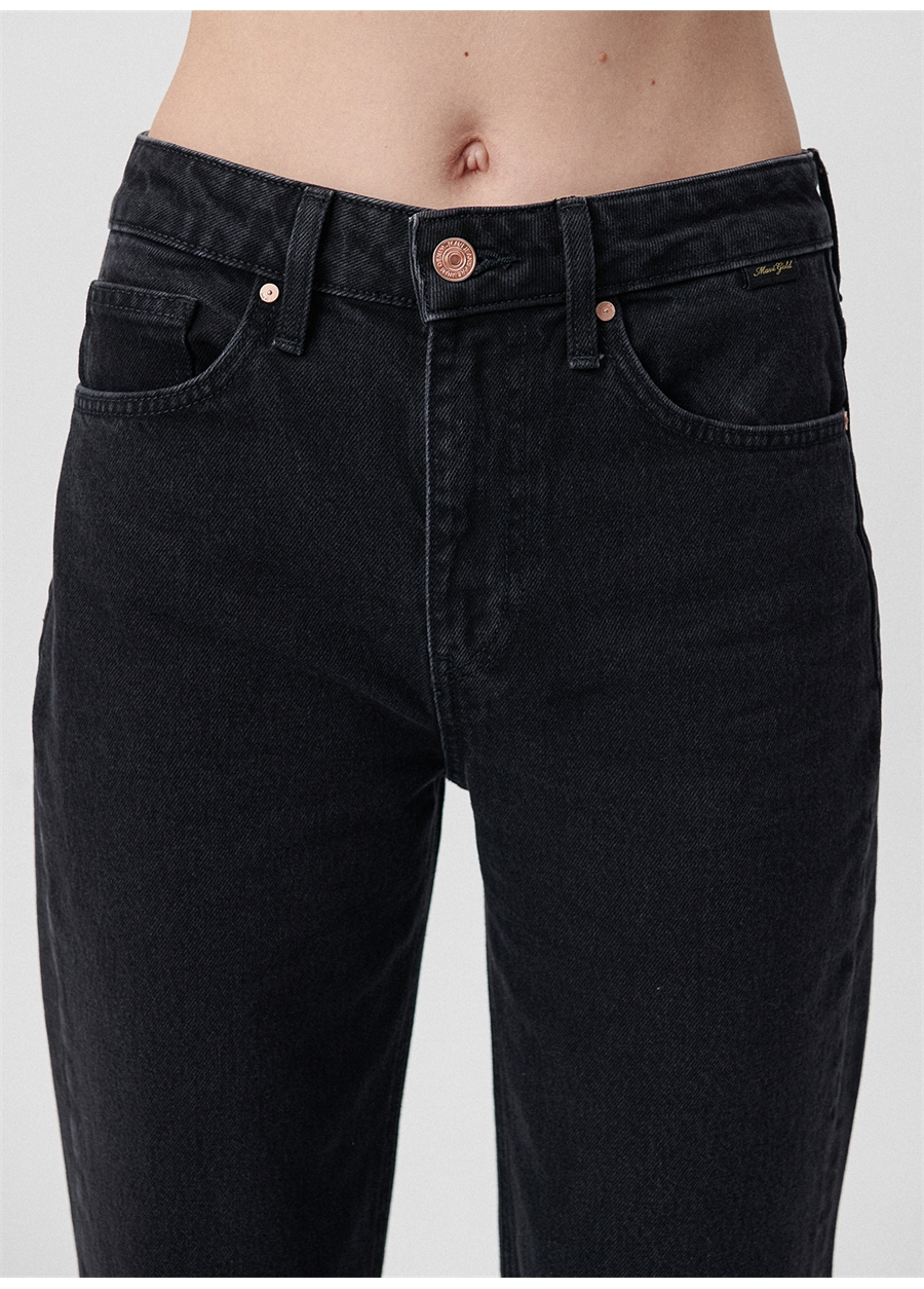 Mavi Yüksek Bel Geniş Paça Regular Fit Antrasit Kadın Denim Pantolon M101072-82298 VICTORIA Dark Smoke D_7