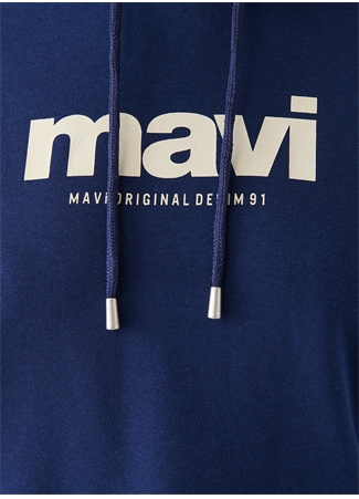 Mavi Kapüşon Yaka Lacivert Kadın Sweatshırt M168334-70488 MAVİ SWEATSHIRT Koyu_5