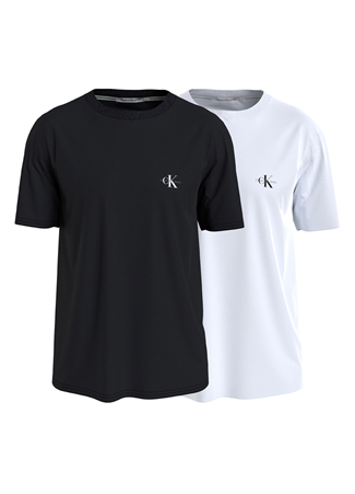 Calvin Klein Jeans Siyah Erkek Bisiklet Yaka Baskılı T-Shirt J30J320199-BEH_2 PACK MONOLOGO T-SH_1