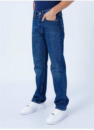 Levis 501 Original Koyu Lacivert Yüksek Bel Straight Erkek Denim Pantolon HER EYES_2