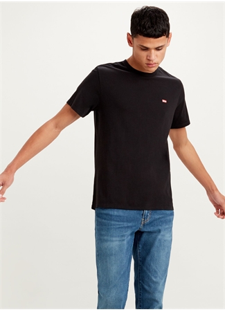 Levis Bisiklet Yaka Siyah Erkek T-Shirt SS CLASSIC HM TEE TR MINERAL BLACK_1