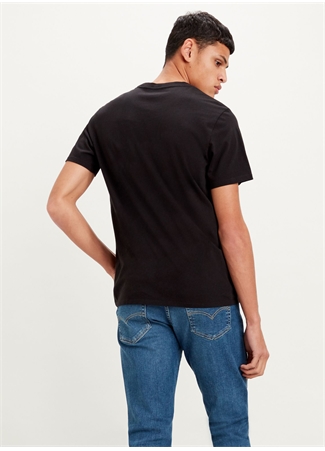 Levis Bisiklet Yaka Siyah Erkek T-Shirt SS CLASSIC HM TEE TR MINERAL BLACK_3