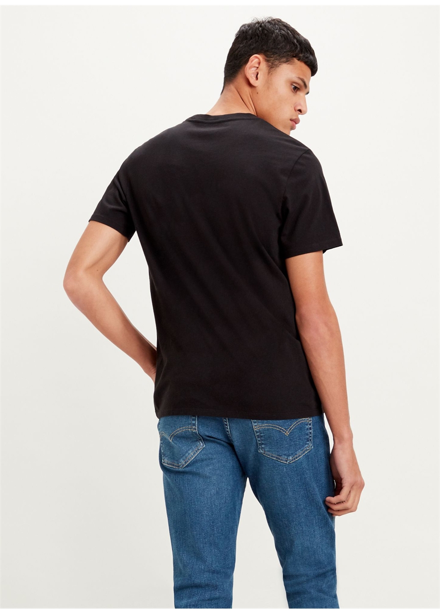 Levis Bisiklet Yaka Siyah Erkek T-Shirt SS CLASSIC HM TEE TR MINERAL BLACK_3