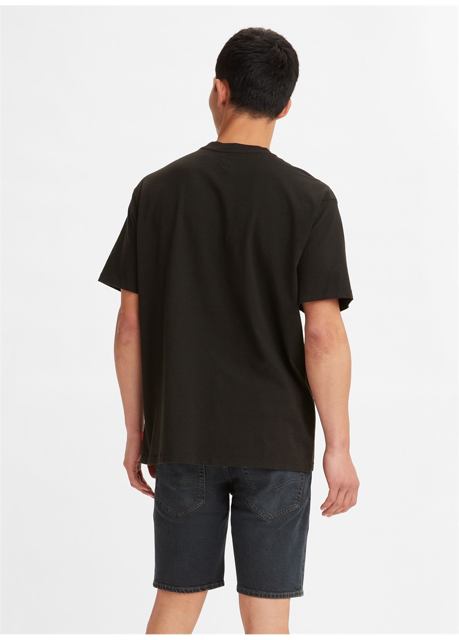 Levis Bisiklet Yaka Siyah Erkek T-Shirt RED TAB VINTAGE TEE MINERAL BLACK_1