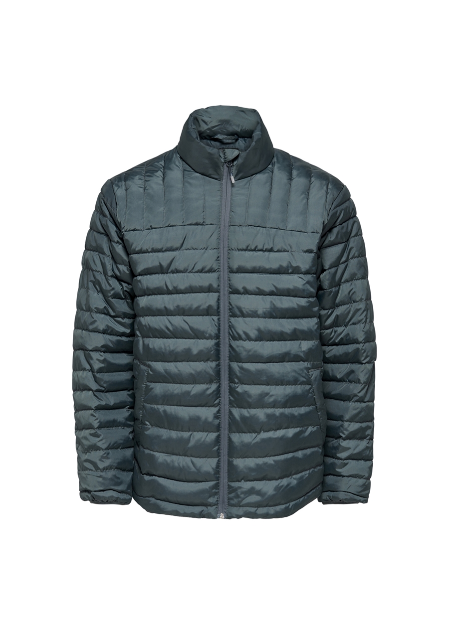 Only & Sons Regular Fit Koyu Mavi Erkek Kısa Şişme Mont 22022612_ONSPIET QUILTED HIGHNECK_1