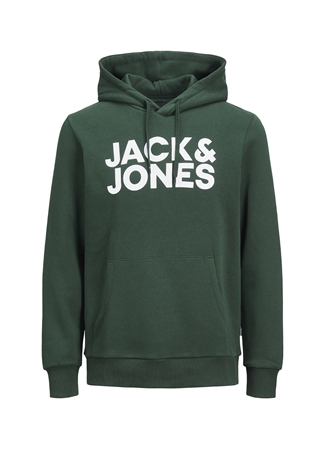 Jack & Jones Kapüşon Yaka Koyu Yeşil Erkek Sweatshırt 12152840_JJECORP LOGO SWEAT HOOD NO_6