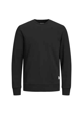 Jack & Jones Bisiklet Yaka Siyah Erkek Sweatshırt 12181903_JJEBASIC SWEAT CREW NECK N_3